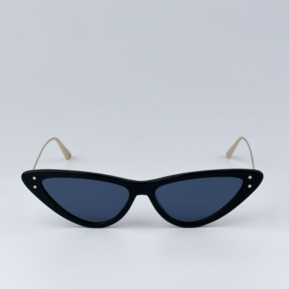 Dior MISSDIOR B4U CD40105U 01V 12B0 BRAND NEW Sunglasses Shiny Black Blue Unisex - Picture 7 of 13